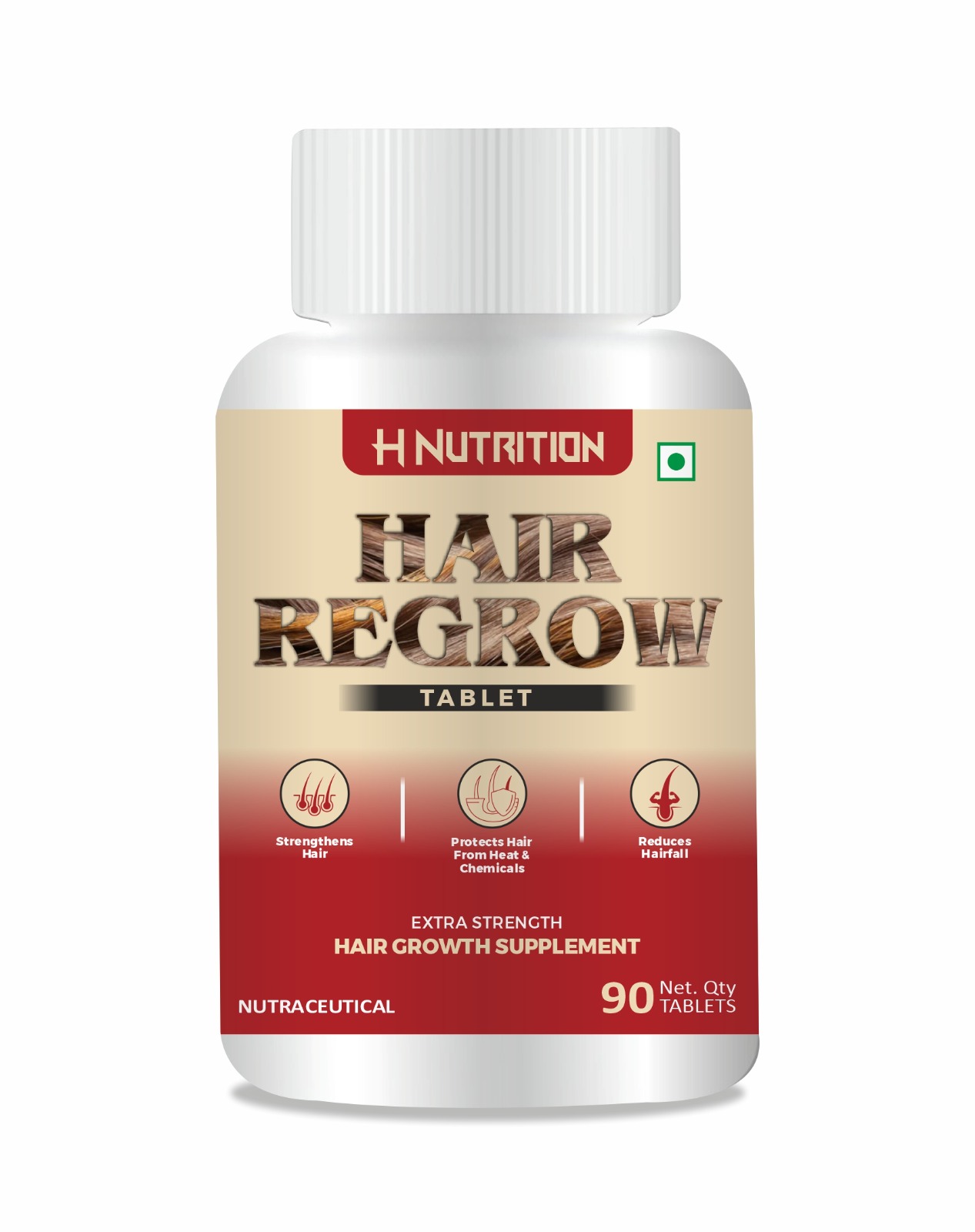 Hair Regrow 90 Tablets Hooda Nutrition